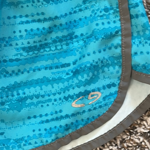 Champion Girl's Size XL Aqua Blue Athletic Running Shorts with Panty Liner - Picture 2 of 6